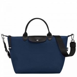 Longchamp Le Pliage Energy L Handbag - Recycled canvas Navy USA | L1515HSR006