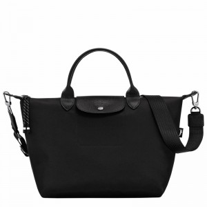 Longchamp Le Pliage Energy L Handbag - Recycled canvas Black USA | L1515HSR001-