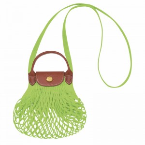 Longchamp Le Pliage Filet XS Mesh bag - Canvas Green Light USA | 10139HVH355