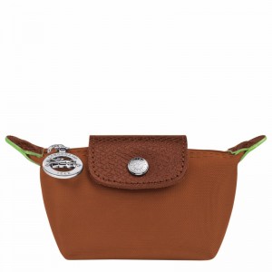 Longchamp Le Pliage Green Coin purse - Recycled canvas Brown USA | 30016919504