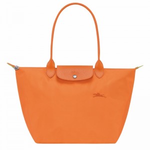 Longchamp Le Pliage Green L Tote bag - Recycled canvas Orange USA | L1899919P54