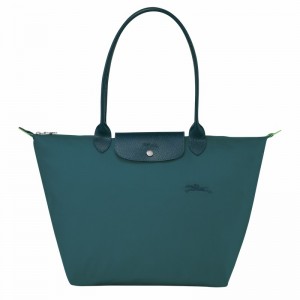 Longchamp Le Pliage Green L Tote bag - Recycled canvas Peacock USA | L1899919P89