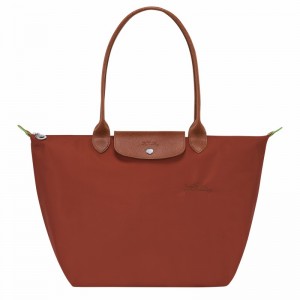 Longchamp Le Pliage Green L Tote bag - Recycled canvas Brown USA | L1899919404