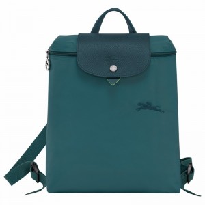 Longchamp Le Pliage Green M Backpack - Recycled canvas Peacock USA | L1699919P89-