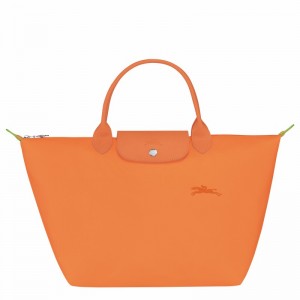 Longchamp Le Pliage Green M Handbag - Recycled canvas Orange USA | L1623919P54