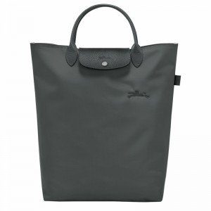 Longchamp Le Pliage Green M Tote bag - Canvas Deep Grey USA | 10168919P66-