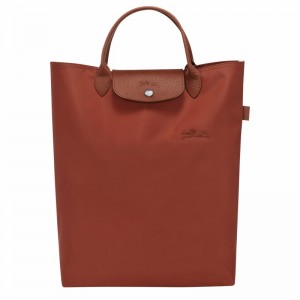 Longchamp Le Pliage Green M Tote bag - Canvas Brown USA | 10168919404-