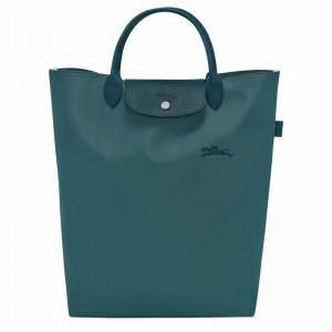 Longchamp Le Pliage Green M Tote bag - Canvas Peacock USA | 10168919P89