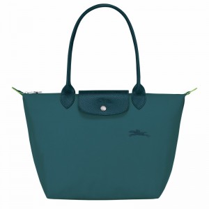 Longchamp Le Pliage Green M Tote bag - Recycled canvas Peacock USA | L2605919P89