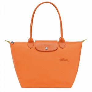 Longchamp Le Pliage Green M Tote bag - Recycled canvas Orange USA | L2605919P54