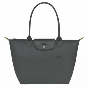 Longchamp Le Pliage Green M Tote bag - Recycled canvas Deep Grey USA | L2605919P66