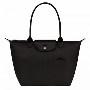 Longchamp Le Pliage Green M Tote bag - Recycled canvas Black USA | L2605919001