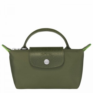 Longchamp Le Pliage Green Pouch with handle - Recycled canvas Green USA | 34175919479