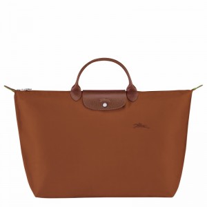 Longchamp Le Pliage Green S Travel bag - Recycled canvas Brown USA | L1624919504