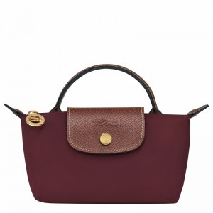 Longchamp Le Pliage Original Pouch with handle - Recycled canvas Burgundy USA | 34175089P87