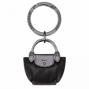 Longchamp Le Pliage Xtra Key ring - Leather Black USA | 36069987001-