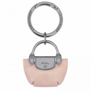 Longchamp Le Pliage Xtra Key ring - Leather Beige USA | 36069987542