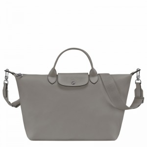 Longchamp Le Pliage Xtra L Handbag - Leather Grey USA | 10201987P55