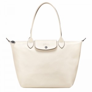 Longchamp Le Pliage Xtra M Tote bag - Leather White USA | L2605987037