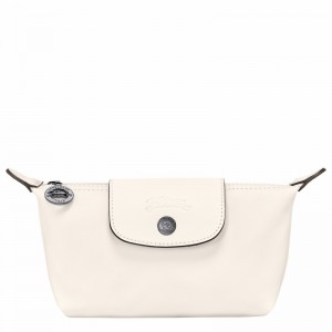 Longchamp Le Pliage Xtra Pouch - Leather White USA | 34174987037-