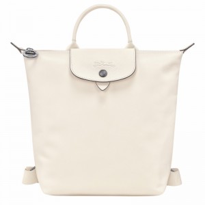 Longchamp Le Pliage Xtra S Backpack - Leather White USA | 10209987037