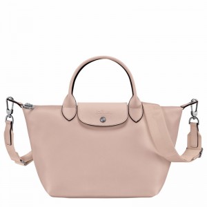 Longchamp Le Pliage Xtra S Handbag - Leather Beige USA | L1512987542