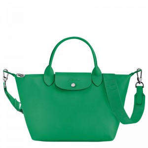 Longchamp Le Pliage Xtra S Handbag - Leather Green USA | L1512987249