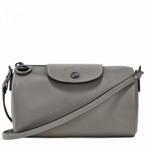 Longchamp Le Pliage Xtra XS Crossbody bag - Leather Grey USA | 10255987P55