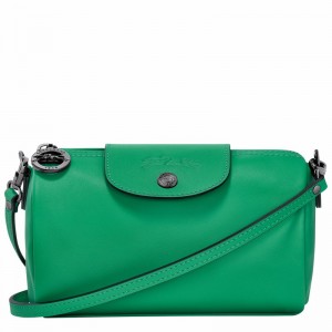 Longchamp Le Pliage Xtra XS Crossbody bag - Leather Green USA | 10255987249