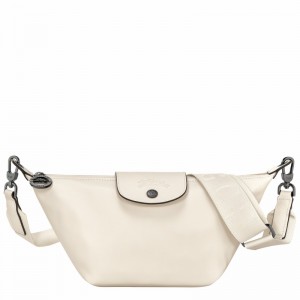 Longchamp Le Pliage Xtra XS Crossbody bag - Leather White USA | 10212987037