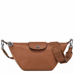 Longchamp Le Pliage Xtra XS Crossbody bag - Leather Brown USA | 10212987504