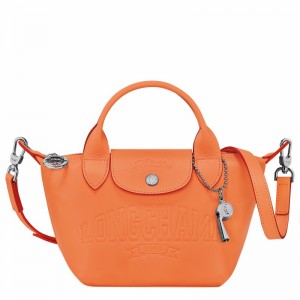 Longchamp Le Pliage Xtra XS Handbag - Leather Orange USA | L1500HEY017