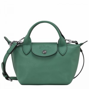 Longchamp Le Pliage Xtra XS Handbag - Leather Olive USA | L1500987D90