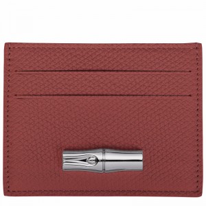 Longchamp Le Roseau Card holder - Leather Brown USA | L3218HFP404