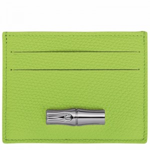 Longchamp Le Roseau Card holder - Leather Green Light USA | L3218HFP355