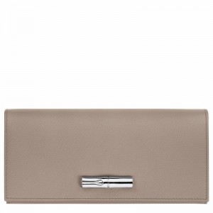 Longchamp Le Roseau Flap wallet - Leather Grey USA | L3044HFP266