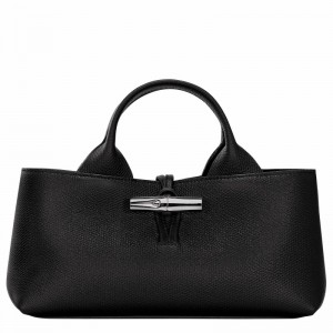 Longchamp Le Roseau S Handbag - Leather Bag Black | 10280HFP001