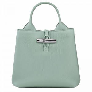 Longchamp Le Roseau S Handbag - Leather Celadon USA | 10273HFP282