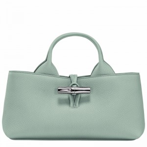 Longchamp Le Roseau S Handbag - Leather Celadon USA | 10280HFP282