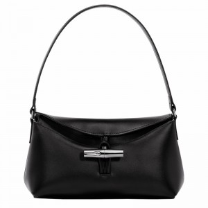 Longchamp Le Roseau S Hobo bag - Leather Black USA | 10230HCL001