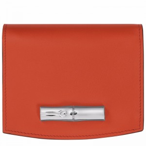 Longchamp Le Roseau Wallet - Leather Orange USA | 30011HCL685