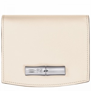 Longchamp Le Roseau Wallet - Leather White USA | 30011HCL037