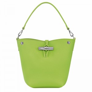 Longchamp Le Roseau XS Bucket bag - Leather Green Light USA | 10279HFP355