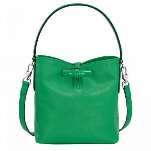 Longchamp Le Roseau XS Bucket bag - Leather Green USA | 10159HEC129