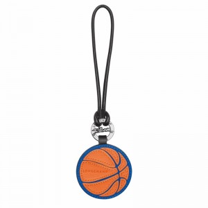 Longchamp Long-Dribble Key ring - Leather Blue / Orange USA | 36081J03H03