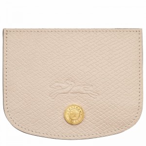 Longchamp ÉPURE Card holder - Leather White USA | 30031HYZ555-