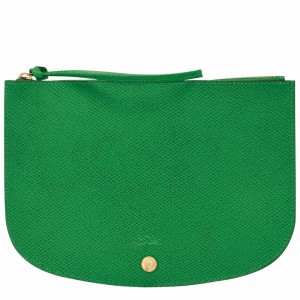 Longchamp ÉPURE Pouch - Leather Green USA | 10250HYZ129