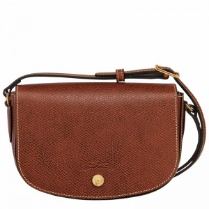 Longchamp ÉPURE S Crossbody bag - Leather Brown USA | 10253HYZ035