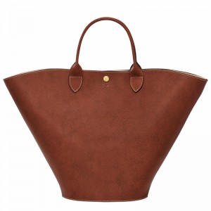 Longchamp ÉPURE XL Tote bag - Leather Brown USA | 10260HYZ035