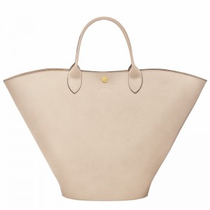 Longchamp ÉPURE XL Tote bag - Leather White USA | 10260HYZ555